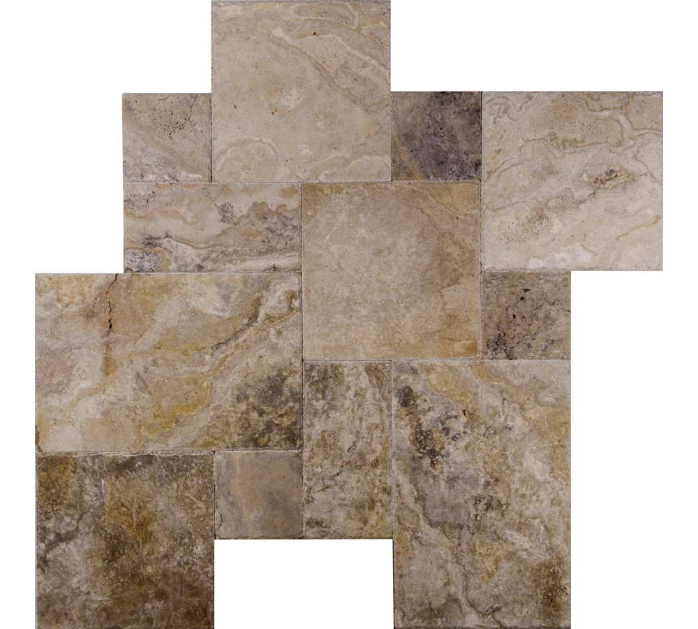 Scabos Honed Unfilled Chiseled Travertine Tile