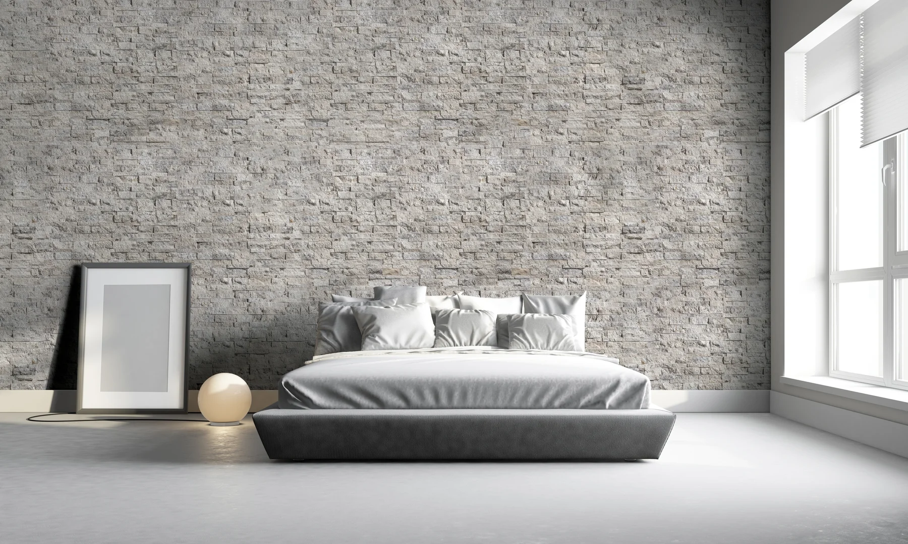 Silver Splitface Travertine Wall Panel