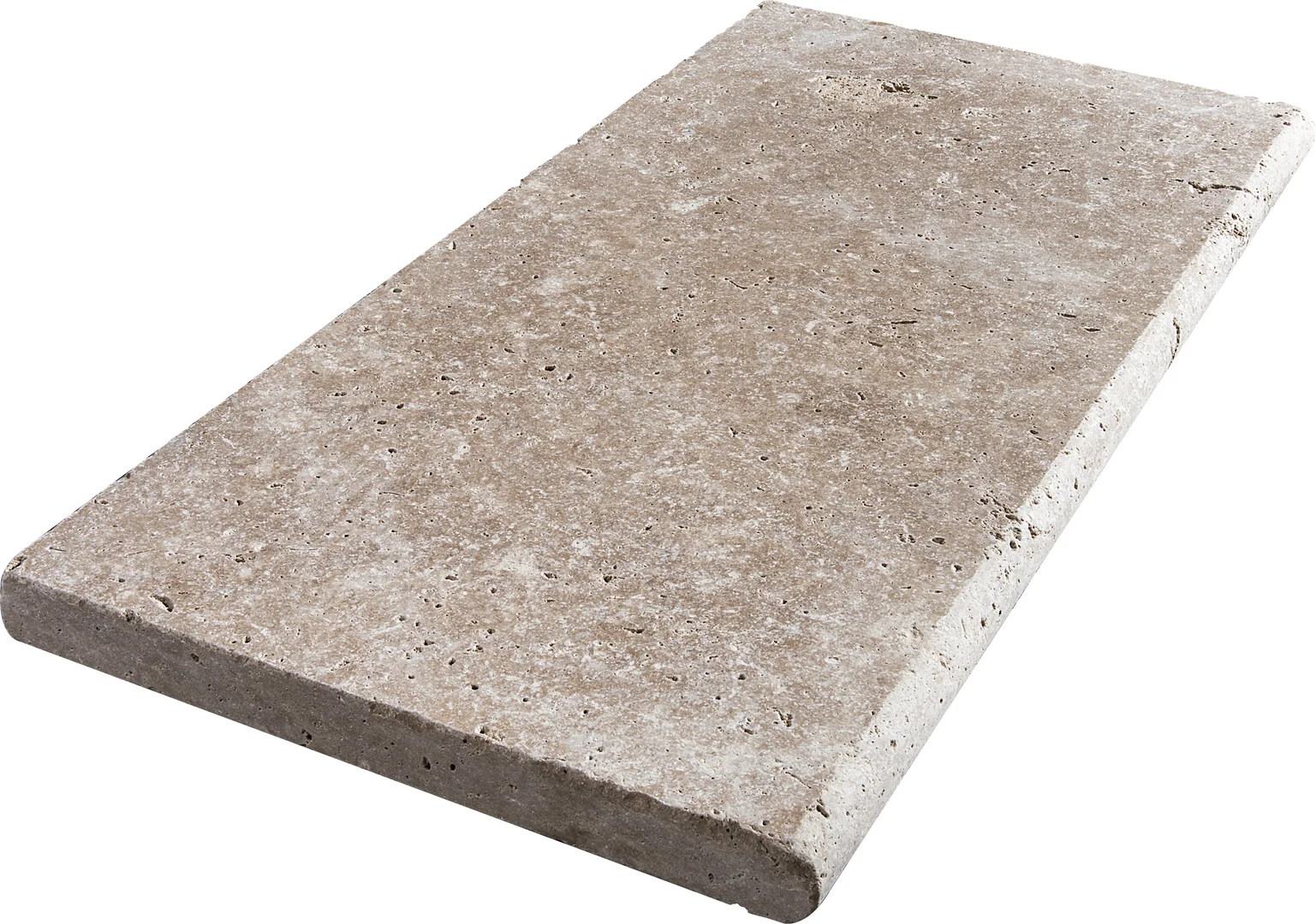 Mocha Noce Tumbled Travertine Bullnose Coping